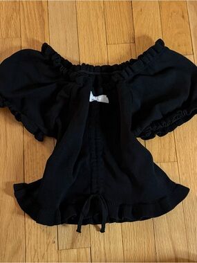 black top with ribbon detail